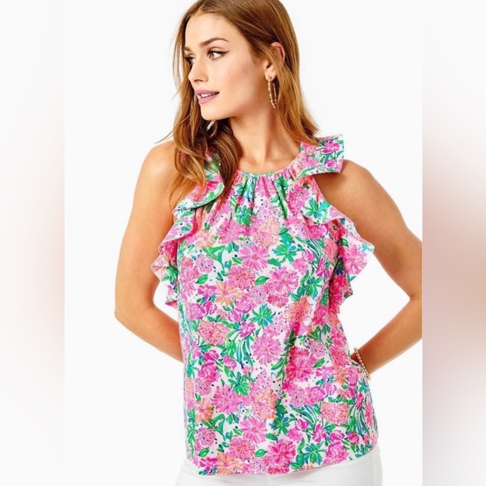 Marlee ruffle halter top Lilly Pulitzer